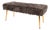 Slate Grey Faux Fur Plush Bench For Sale
