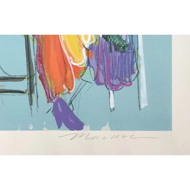 Contemporary Late 20th Century "Les Coquettes II" Serigraph on Paper For Sale - Image 3 of 3