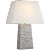 Transitional Marie Flanigan for Visual Comfort Signature Gates Medium Rectangle Table Lamp in Malt White Dust with Linen Shade For Sale - Image 3 of 3