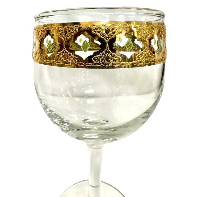 Metal Mid Century Modern Culver Valencia 22k Gold - 6 Piece Set For Sale - Image 7 of 9