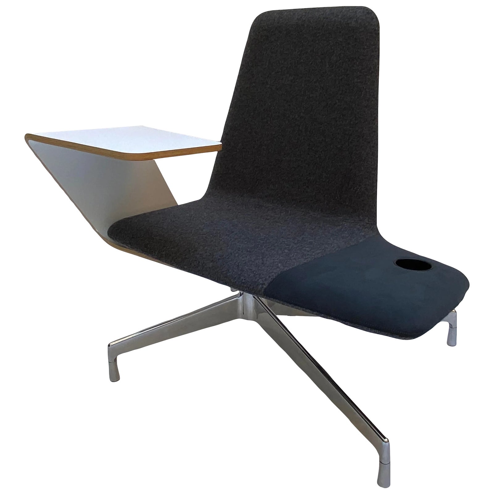 Haworth Modern Harbor Work Lounge Chair With Tablet Chairish