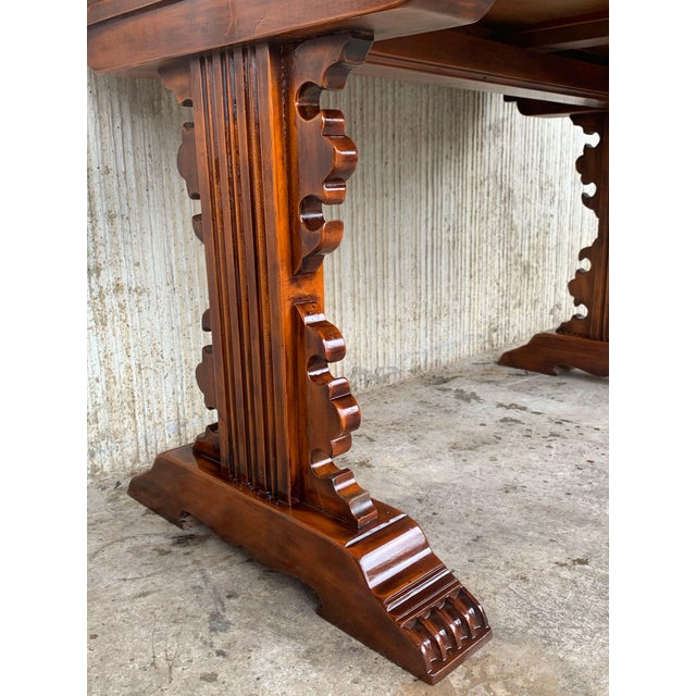 Spanish Colonial Desk or Console Table With Two Drawers Signed by Valentí For Sale - Image 10 of 11