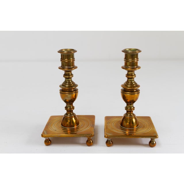 Antique Danish Brass Candlesticks, 1890s, Set of 4 For Sale - Image 10 of 17