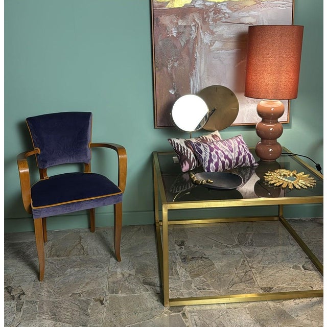 Late 20th Century Willy Rizzo Style Italian Brass and Smoked Glass Coffee Table For Sale - Image 16 of 17