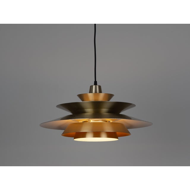 Vintage Swedish Pendant Lamp by Carl Thore for Granhaga Metallindustri, 1960s For Sale - Image 3 of 15
