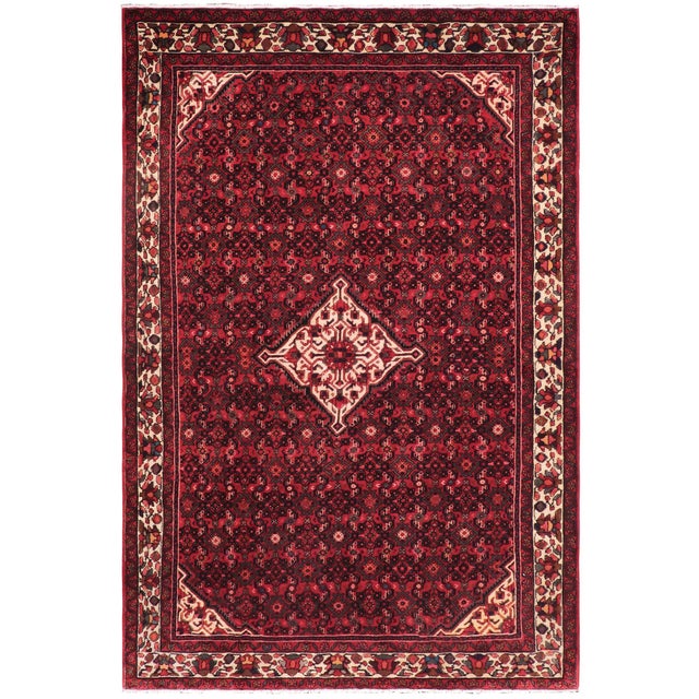 Shabby Chic Persian Tabriz Red/Beige Wool Rug - 7'0'' X 9'8'' For Sale - Image 10 of 10