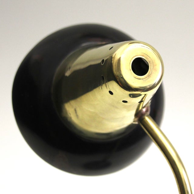 Mid-Century Adjustable Brass Table Lamp attributed to Jacques Biny for Luminalité, 1950s For Sale - Image 13 of 14