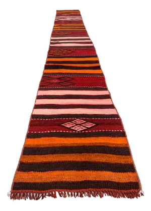 Turkish Narrow Kilim Runner Rug
