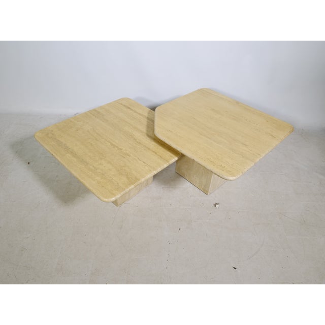 Mid-Century Modern Mid-Century Travertine Nesting Tables, 1970s, Set of 2 For Sale - Image 3 of 12