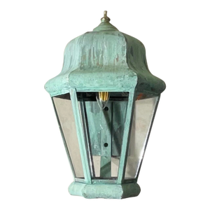 Exceptional Single Vintage Solid Brass Wall Lantern