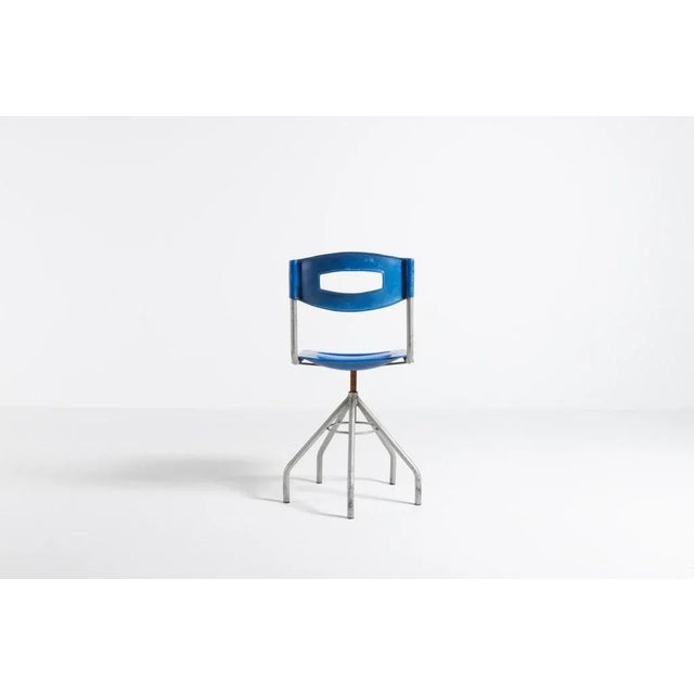 Metal Vintage Industrial Stool For Sale - Image 7 of 16