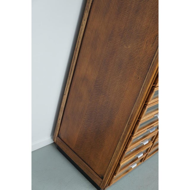 Vintage Dutch Oak Haberdashery Shop Cabinet, 1950s For Sale - Image 15 of 18