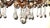 Antique Art Nouveau Gilded Metal and Murano Glass Drop Chandelier, 1920s, in Very Good conditions. Designed 1920 to 1949 I...