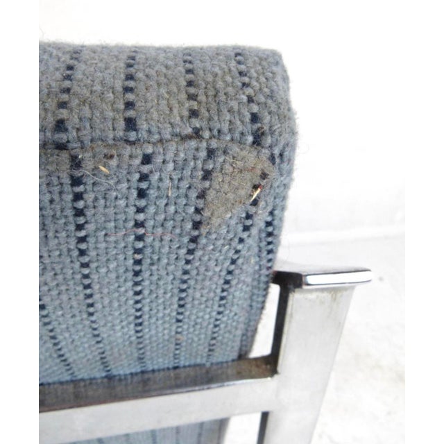 Mid 20th Century Pair of Mid-Century Flat Bar Chrome Lounge Chairs For Sale - Image 5 of 9