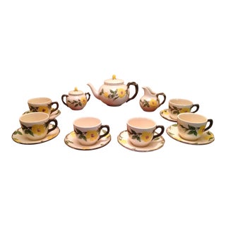 Vintage Franciscan Meadow Rose Tea Set - Service for 6 For Sale