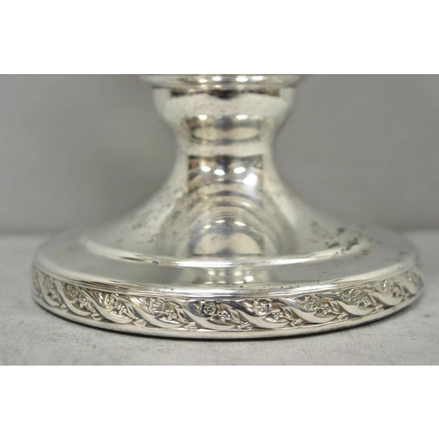 Vintage Wm Rogers "Spring Flower" Silver Plated Champagne Chiller Bar Ice Bucket For Sale - Image 4 of 18