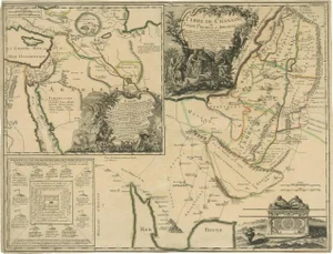 Map of Arabian Peninsula and Canaan, 1750