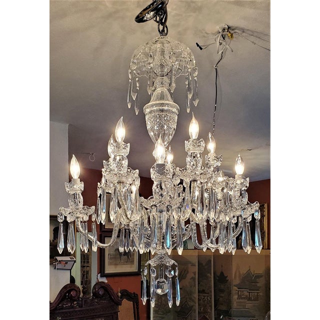 Waterford Crystal Avoca 10 Arm Chandeliers a Pair Chairish