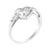 Haus of Brilliance 14K White Gold 1/8 Cttw Channel Set Round-Cut Diamond Heart Ring (H-I Color, SI2-I1 Clarity) For Sale - Image 4 of 6
