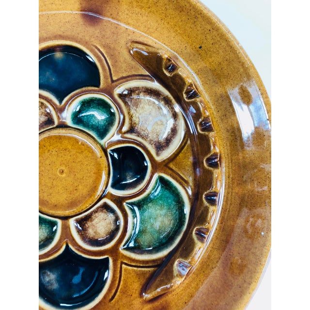 1960s MidCentury Large Ceramic McCoy Pottery Floral Ashtray Catchall