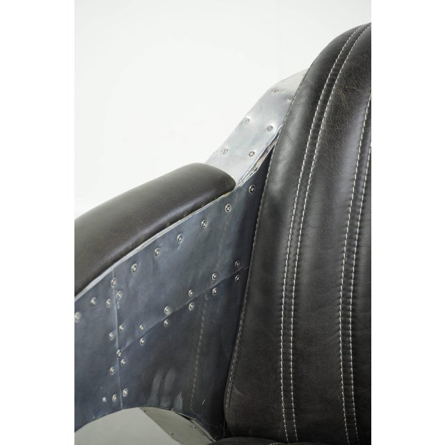 Club Chair in Cowhide Leather with Aluminium For Sale - Image 11 of 14