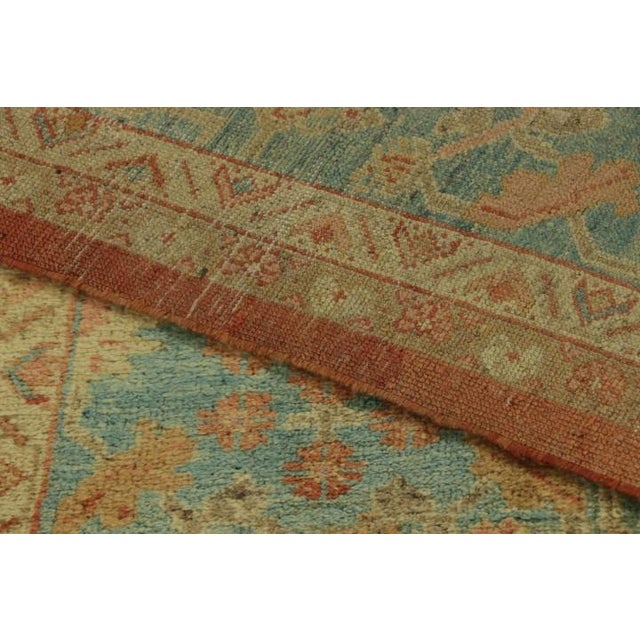 Textile Antique Persian Sultanabad Fragment Runner With Floral Medallions For Sale - Image 7 of 7