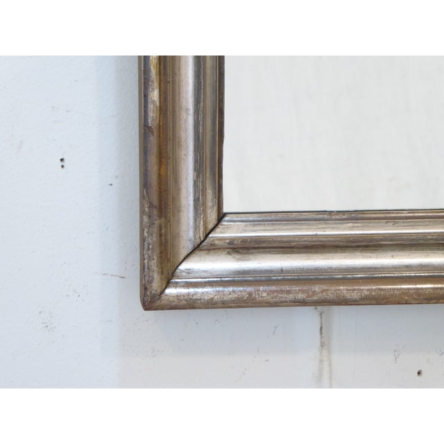 American Antique Silverleafed Mirror For Sale - Image 3 of 4