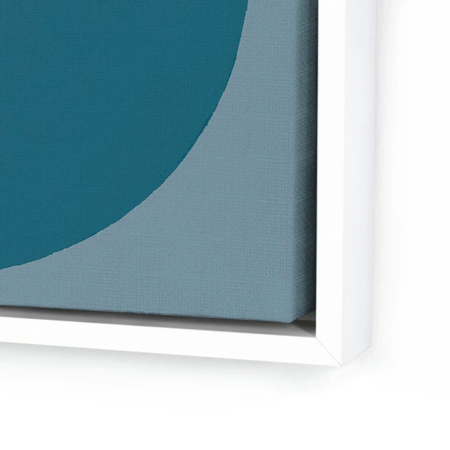 DESCRIPTION: Modern Blue-Grey Forever by Stephanie Henderson in White Frame, Medium Art Print on Canvas SPECIFICATIONS:...