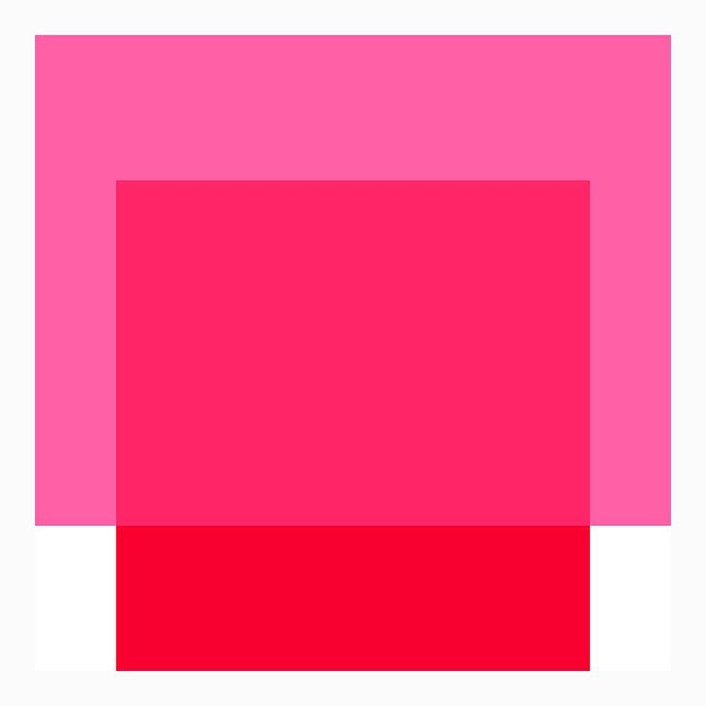 The Interaction of Bright Pink and Red Fine Art Print 45" X 55" by Liz Roache For Sale - Image 4 of 6