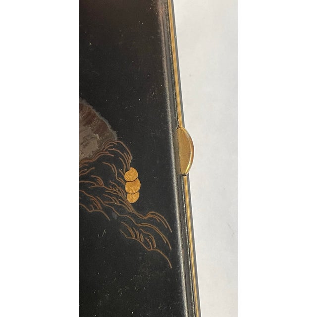 Mid 20th Century Japanese Kyoto Damascene Tiger Card Mixed Metal Case Amita Japan For Sale - Image 6 of 12