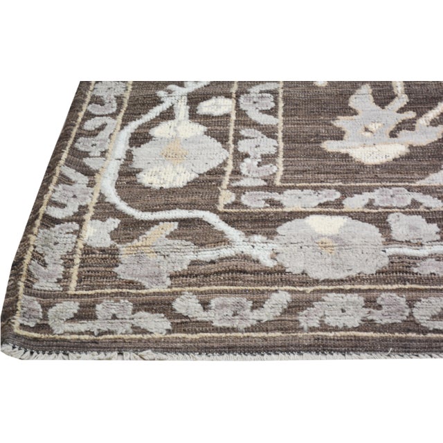 Traditional Oushak Hand Knotted Wool Rug, 9'4"x12'4" For Sale - Image 3 of 6