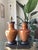 Late 20th Century Visual Comfort Caramel Glazed Ceramic Table Lamps – Pair on Black Wood Bases For Sale - Image 9 of 10