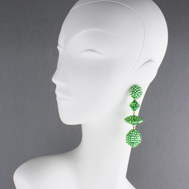 Richard Kerr designed these stunning statement chandelier clip-on earrings in the 1980s. They are made up of his signature...