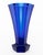 Modern Moser Bohemian Faceted Cobalt Blue Glass Vase For Sale - Image 3 of 5