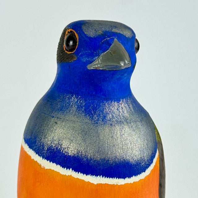 Late 20th Century Original Harry Ross Hand Carved Bird With Glass Eyes on Driftwood, Signed For Sale - Image 9 of 12