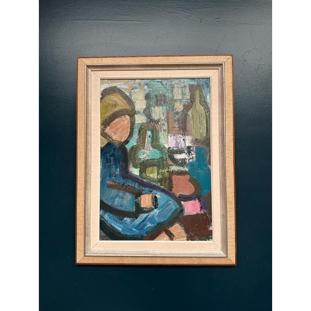 Gösta Falck, Figure and Bottle, 1960s, Oil on Canvas, Framed For Sale - Image 18 of 18