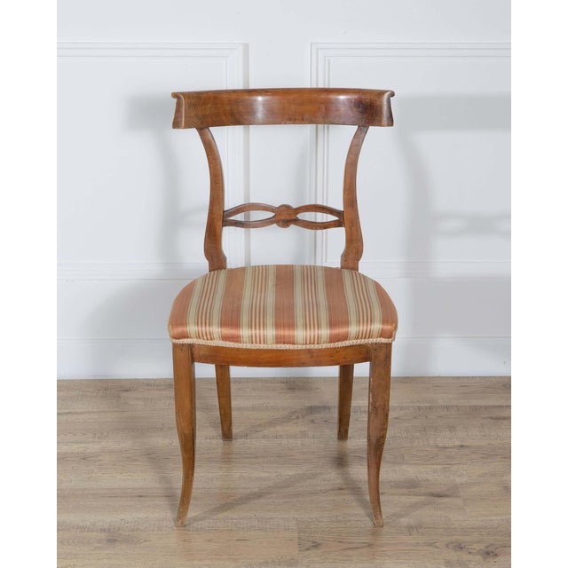 Set of Four Late 18th–Early 19th Century Tuscan Walnut Directoire Chairs For Sale - Image 9 of 12