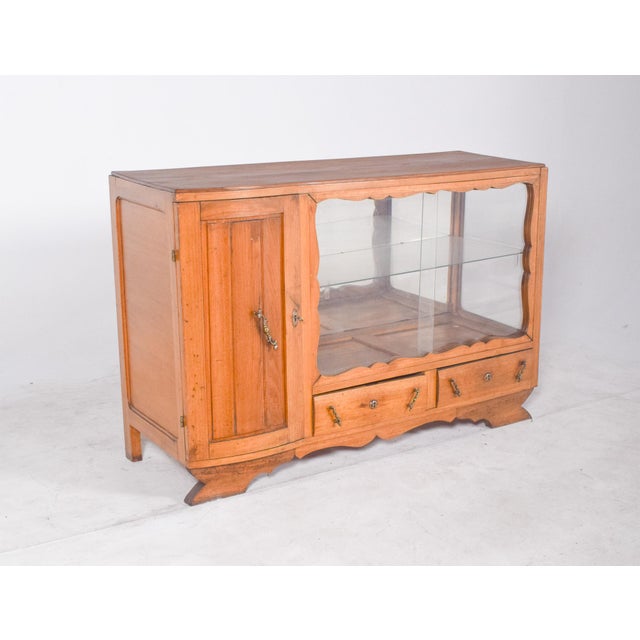 Brown Vintage European Sideboard with Display Case, 1920s For Sale - Image 8 of 13
