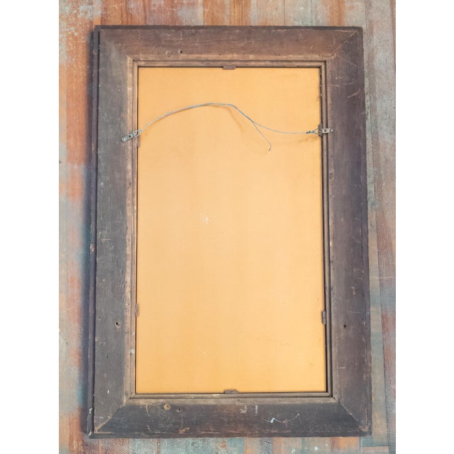 19th Century Distressed American Empire Lemon Gold and Mahogany Ogee Mirror For Sale - Image 12 of 12