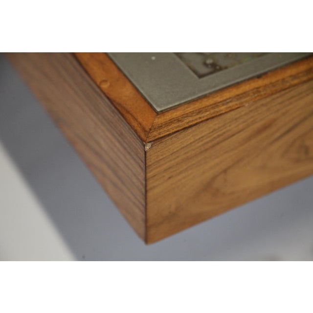 Wood Etched and Oxidized Coffee Table by Bernhard Rohne, Germany, 1960s For Sale - Image 7 of 9