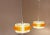 1970s Vintage Ceiling Lamps with Clear Plastic Shade with Orange Scale Band, 1970s, Set of 2 For Sale - Image 5 of 7