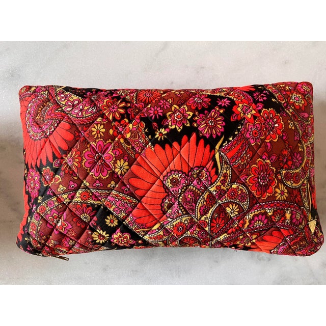 Pair of Retro Vintage Fabric Lumbar Pillow Covers For Sale - Image 4 of 9