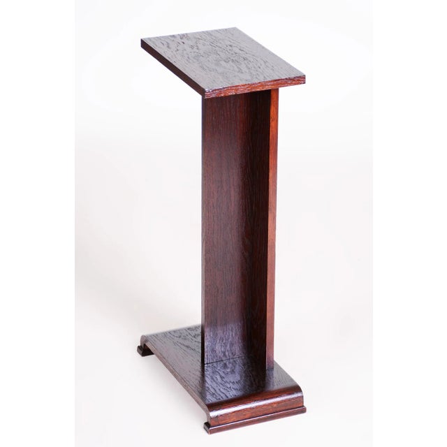Art Deco Oak Pedestal, 1930s For Sale - Image 3 of 9