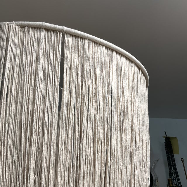 Cream Pair of Very Large Cotton String Chandeliers For Sale - Image 8 of 10