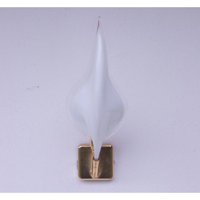 White Set of 4 Murano Wall Light by Franco Luce, 1970s For Sale - Image 8 of 12