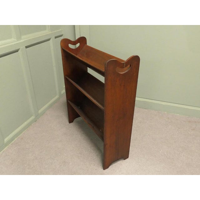 Arts and Crafts Open Front Slope-Shelf Book Trough For Sale - Image 6 of 7