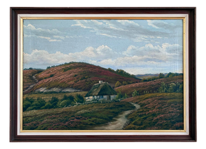 Countryside Landscape, Oil Painting, Framed