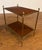 Pair of Two Tiered Brass and Wood End Tables by Leighton Hall - Showroom Samples For Sale - Image 16 of 17