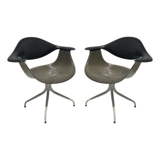 1950s George Nelson for Herman Miller Swag Leg Daf Chairs - a Pair For Sale
