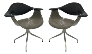 1950s George Nelson for Herman Miller Swag Leg Daf Chairs - a Pair
